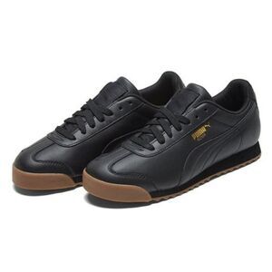 Puma Roma Classic 366408-02 Sneakers Men's Black Leather Lifestyle Shoes TF5712